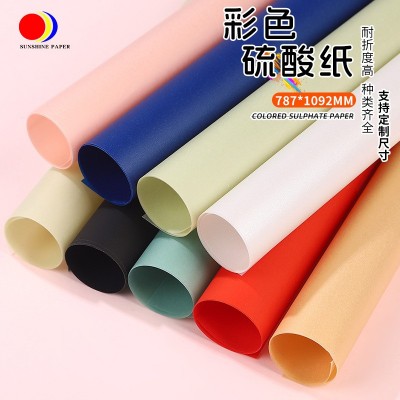 100g彩色硫酸纸描图纸封面转印素材拼贴艺术纸半透明临摹绘图纸图2