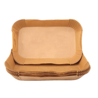 跨境空气炸锅纸吸油纸食物专用硅油纸烘焙纸盘方形空气炸锅专用纸图5