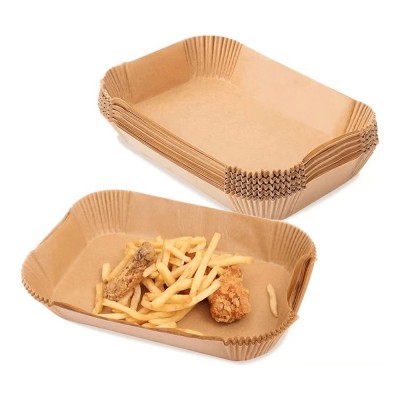 跨境空气炸锅纸吸油纸食物专用硅油纸烘焙纸盘方形空气炸锅专用纸图4