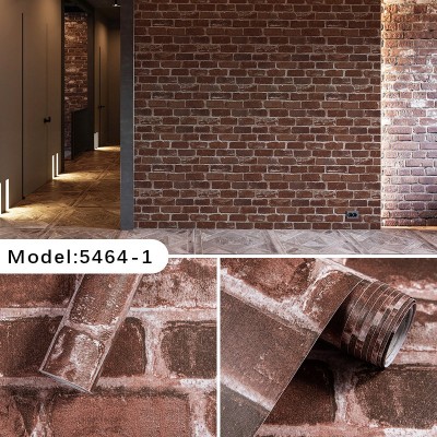 砖纹墙纸壁纸定制即时贴自粘墙纸PVC防霉防水加厚家装墙纸设计图2