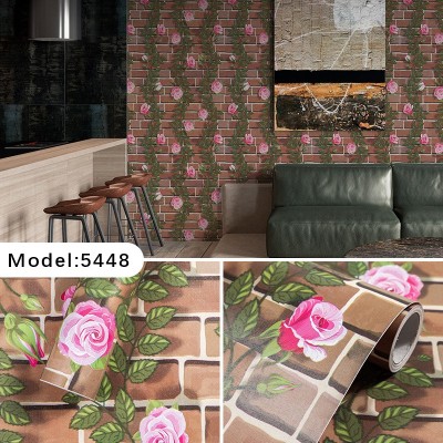 砖纹墙纸壁纸定制即时贴自粘墙纸PVC防霉防水加厚家装墙纸设计图3