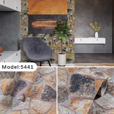 砖纹墙纸壁纸定制即时贴自粘墙纸PVC防霉防水加厚家装墙纸设计图4