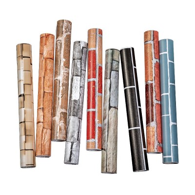 砖纹墙纸壁纸定制即时贴自粘墙纸PVC防霉防水加厚家装墙纸设计图5