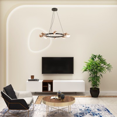 现代北欧壁画涂鸦墙纸儿童房壁纸卧室男孩个性创意手绘黑白壁画图3