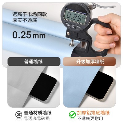 墙纸自粘防水防潮壁纸房间卧室出租房墙面背景墙壁墙贴纸遮丑防霉图2