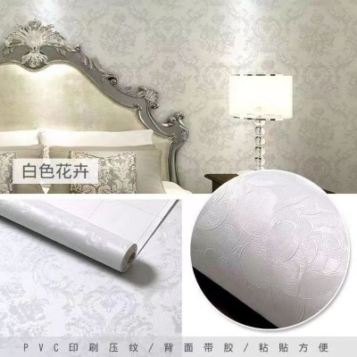 现货马卡龙墙贴pvc墙纸自粘纯色系列卧室装饰壁纸防水防潮工厂批图3