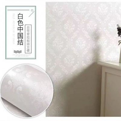 现货马卡龙墙贴pvc墙纸自粘纯色系列卧室装饰壁纸防水防潮工厂批图4