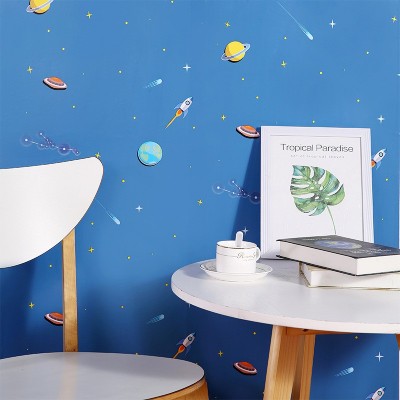 ODM厂家墙纸PVC背景墙自粘3d防水防潮壁纸客厅卧室墙面贴纸定制图2