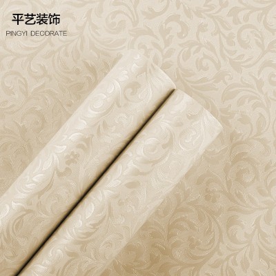 自粘墙纸纯色防水加厚欧式卧室客厅宿舍简约壁纸翻新自贴小卷批发图4