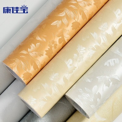 自粘墙纸纯色防水加厚欧式卧室客厅宿舍简约壁纸翻新自贴小卷批发图2