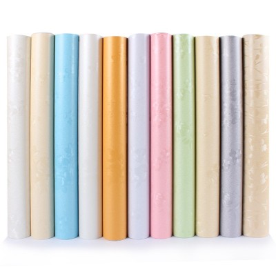 自粘墙纸纯色防水加厚欧式卧室客厅宿舍简约壁纸翻新自贴小卷批发图5