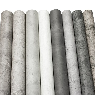 墙纸自粘批发水泥灰复古防水墙贴纸工业风展厅背景墙壁纸波音软片图5