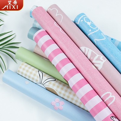 卡通墙纸自贴宿舍自粘壁纸卧室哆啦a梦男孩女孩宝宝儿童房防水贴图3