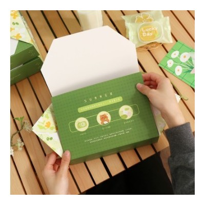 创意手提8粒绿豆糕包装盒 烘焙甜点蛋糕三明治下午茶野餐打包礼盒图2