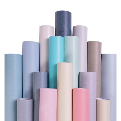 纯色墙纸简约自粘卧室客厅翻新贴白素色宿舍装饰防水防潮背景壁纸图5