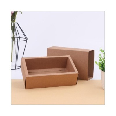 牛皮纸抽屉包装盒各种纸盒订购白卡纸食品服装纸盒现货可 另加LOGO图2