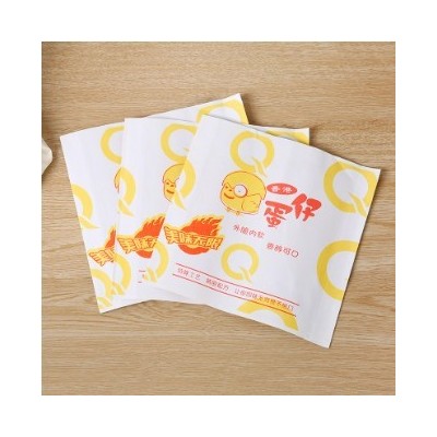 鸡蛋仔煎饼一次性防水防油外卖食品打包纸袋牛皮淋膜小吃包装袋子图2