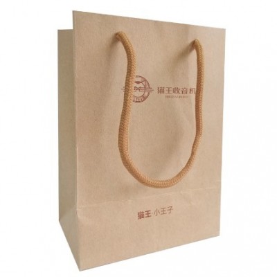 牛皮纸手提袋子定制环保可回收包装礼品服装食品纸袋可小批量印刷图2