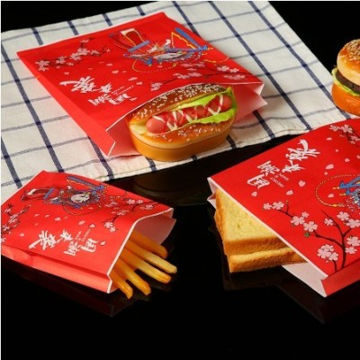 加工定制汉堡鸡排打包装蛋挞全鸡一次性油炸小吃袋防油食品袋批发图2