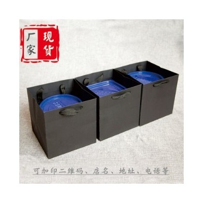 方底袋牛皮纸袋现货手提纸袋子酒店鲜花烘焙包装袋宽底礼品袋批发图2