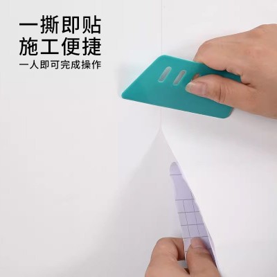 墙纸自粘防水防潮加厚卧室温馨纯色铝箔底宿舍家用翻新壁纸墙贴图2