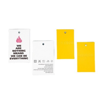 定制服装高档加厚吊牌童装内衣吊牌衣服挂牌合格证纸卡定做印logo图2