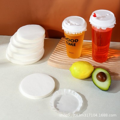 奶茶防漏纸封口纸外卖防溢纸98口径奶茶店咖啡热饮冷饮打包专用纸图4