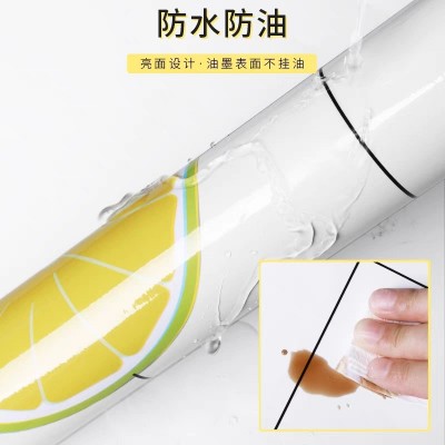 厨房贴纸防油耐高温家用墙面装饰墙纸自粘防水防潮墙贴加厚壁纸图2