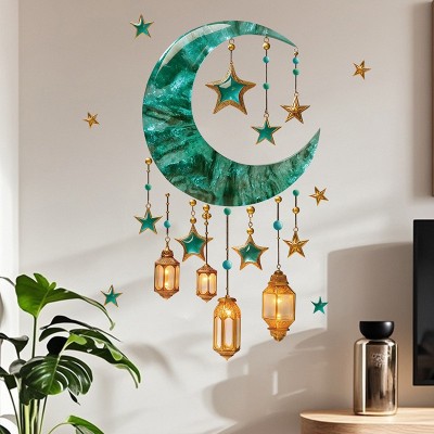 川豪新品中东节日绿月星澜玻璃贴免胶橱窗客厅冰箱静电贴纸窗花图4