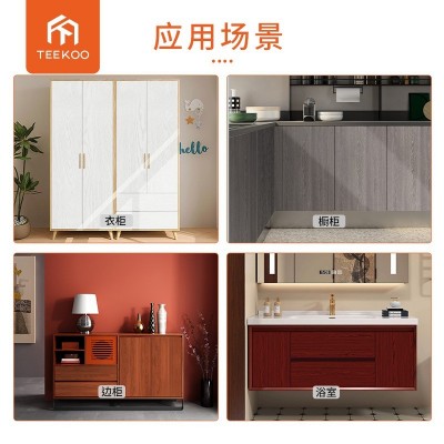 橱柜桌子pvc贴纸加厚木纹墙纸自粘仿木门旧家具改造壁纸wallpaper图2