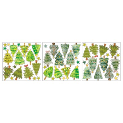 跨境新款圣诞节圣诞树装饰墙贴橱窗玻璃贴自粘贴画节日气氛礼物图5