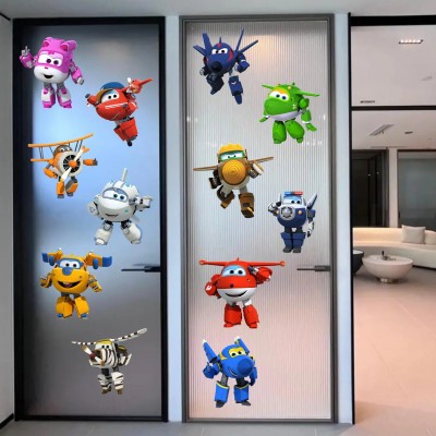 卡通动漫超级飞侠贴纸宝宝卧室墙贴儿童房装饰门窗贴画幼儿园冰箱图4