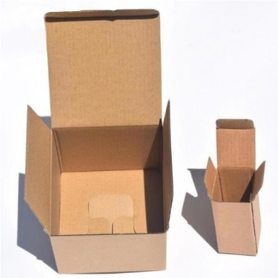 义乌厂家直销双插盒扣底盒原木色环保可降解三层瓦楞纸箱可印logo图2