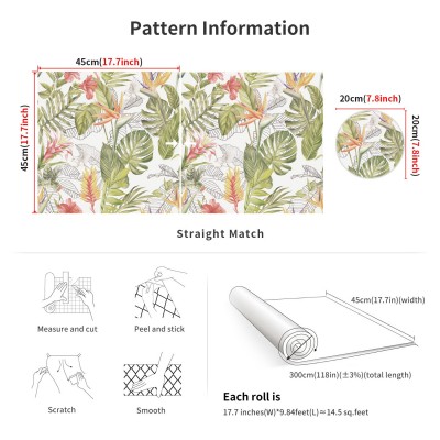 5x300CM小清新卧室客厅墙面装饰墙纸PVC防水自粘墙贴儿童房壁纸图4