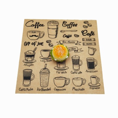 印刷汉堡纸 防油防水防潮面包三文治烘焙包装纸汉堡包纸厂家直营图2