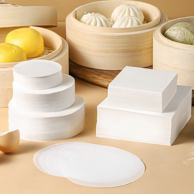 家用一次性点心面包烘焙垫纸圆形不粘蒸笼纸笼屉包子馒头油纸定制图5