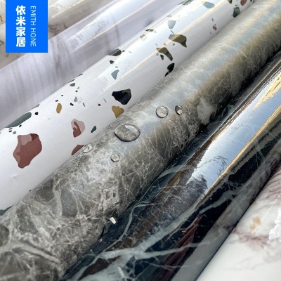 大理石厨房贴纸壁纸自粘墙纸防水防油电视背景墙贴纸画浴室瓷砖贴图2