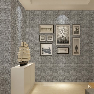 布纹自粘墙纸PVC卧室客厅温馨加厚素色墙贴防水防潮简约壁纸贴纸图4