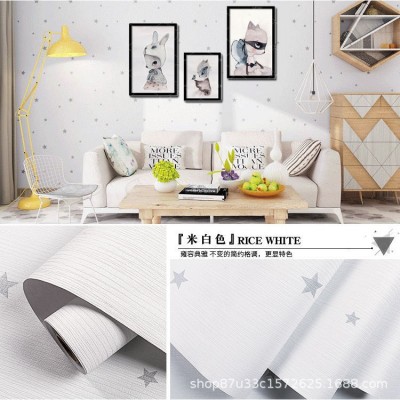 加厚星星墙纸壁纸防水防潮自粘宿舍卧室北欧背景墙壁桌面柜子贴纸图2