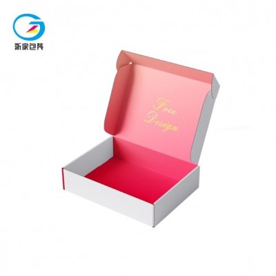 印刷彩色飞机盒定制瓦楞包装盒定做牛皮纸飞机盒定做服装包装彩盒