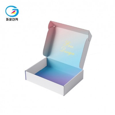 印刷彩色飞机盒定制瓦楞包装盒定做牛皮纸飞机盒定做服装包装彩盒图2