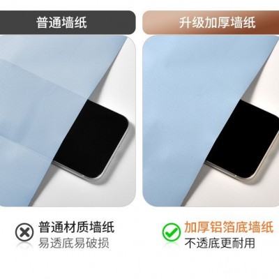 马卡龙铝箔墙纸壁纸自粘防水防潮墙贴卧室自沾温馨防油贴纸高颜值图4