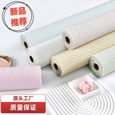 3D立体墙贴亚麻软包抑菌墙纸自粘掉灰墙遮丑防水防潮壁纸卧室翻新