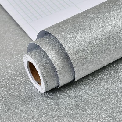 亚马逊热卖墙纸自粘纯色蚕丝纹加厚防水墙贴卧室客厅美化装饰壁纸图4