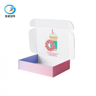 外贸双面印刷彩色拉链飞机盒服装化妆品物流包装纸箱包装礼品盒子图2