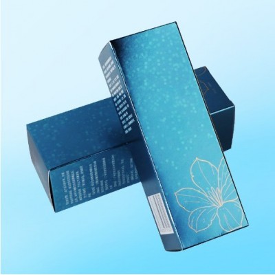 定制LOGO面膜盒护肤品套盒金银白卡UV印刷烫金浮雕化妆品包装盒图2