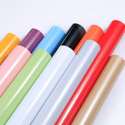 加厚自粘防水墙纸珠光烤漆家具翻新贴纸壁纸衣柜橱柜桌子装饰贴纸图3