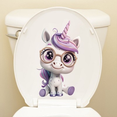 新款彩色小马宝莉紫悦卡通风装饰墙贴自粘pvc贴纸卧室客厅卫生间图2