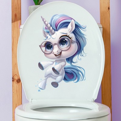 新款彩色小马宝莉紫悦卡通风装饰墙贴自粘pvc贴纸卧室客厅卫生间图4