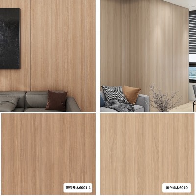 粘墙纸木纹装饰贴纸加厚阻燃工装贴纸木饰面膜医院酒店专用贴膜图4